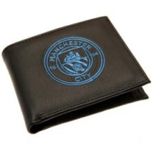 Manchester City Crest Embroidered Wallet - Multi-Colour PU, ID & Notes Compartments - Official Licensed Gift 3240