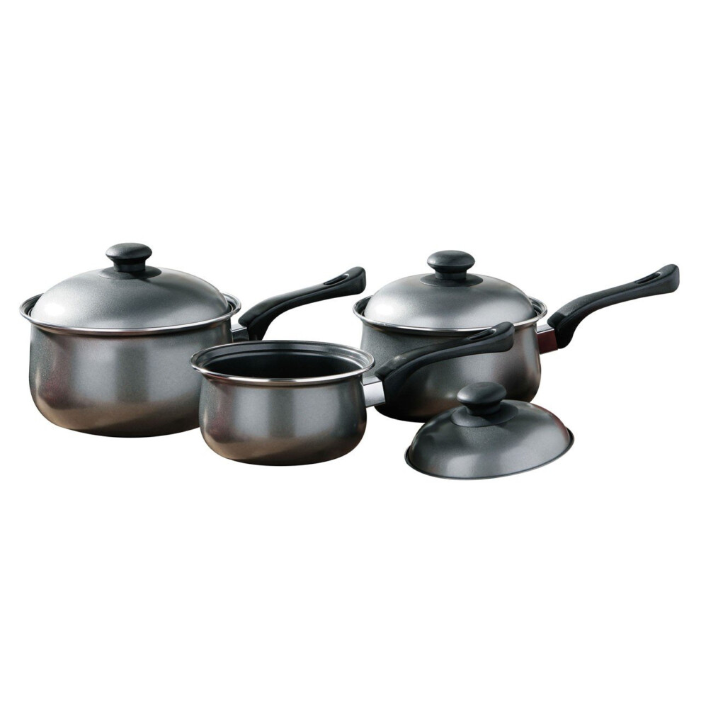 3Pc Belly Pan Set, Silver