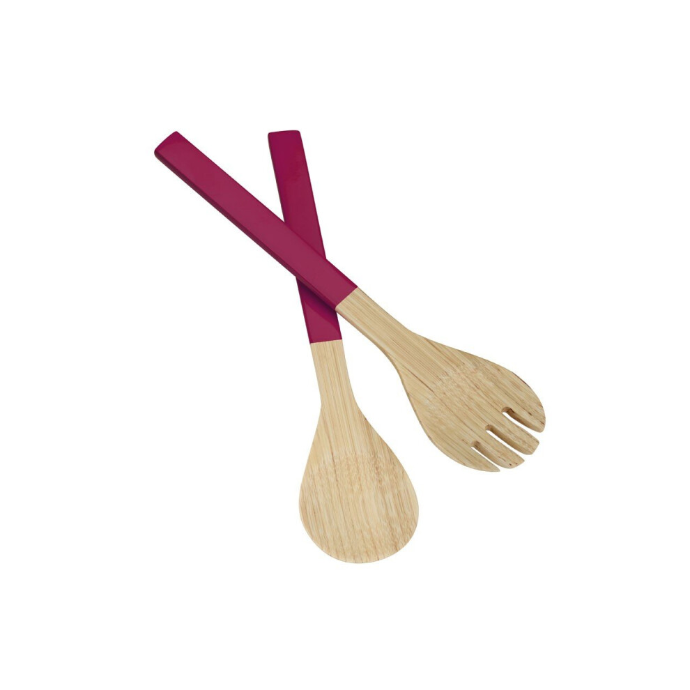 Kyoto Spun Bamboo Salad Servers - Purple