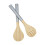 Premier Housewares Kyoto Spun Bamboo Salad Servers - Silver 1