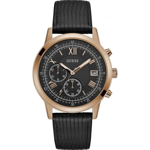 Guess Guess W1000G4 Watch Chronograph Black Leather Man