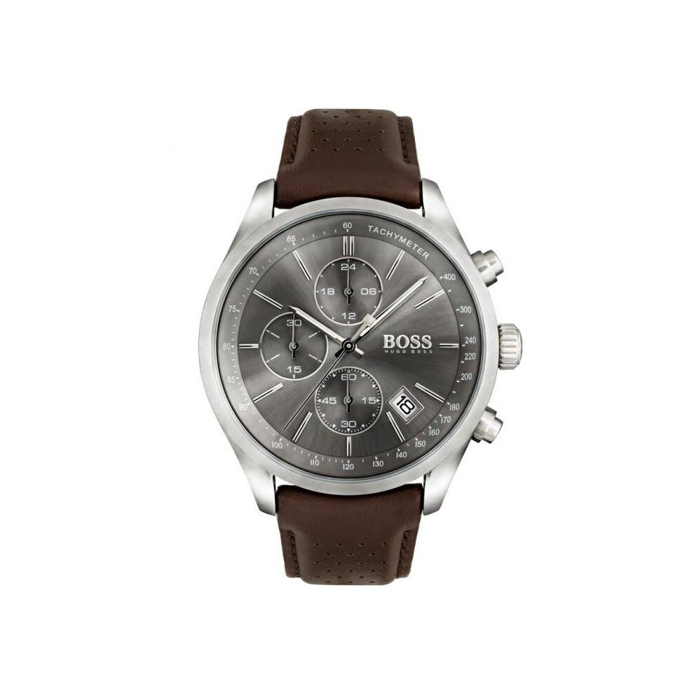Hugo Boss 1513476 Montre Montre Chronographe Cuir Marron Homme