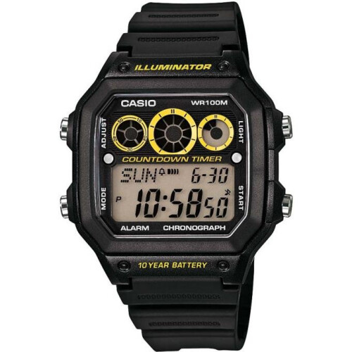 Casio Casio Collection AE-1300WH-1AVEF Watch Illuminator Digital Black Man