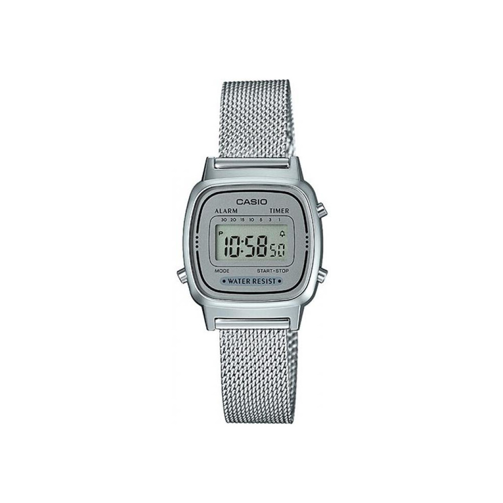 Casio LA670WEM-7EF Casio Vintage Steel Milanese ArgentaDigital Display Mixed