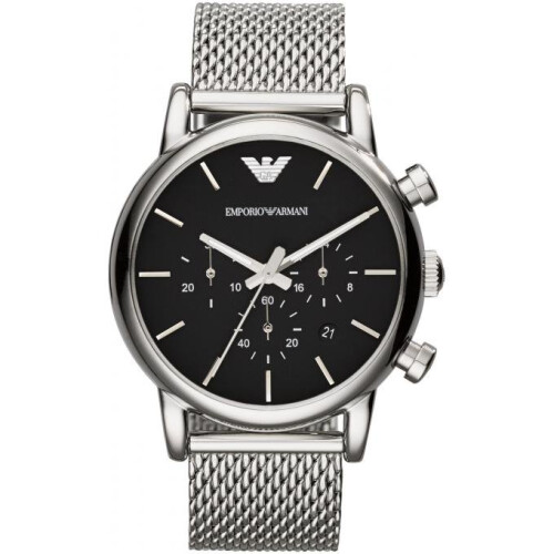Armani Emporio Armani AR1811 Ρολόι Ασημί Μαύρο Άνδρας