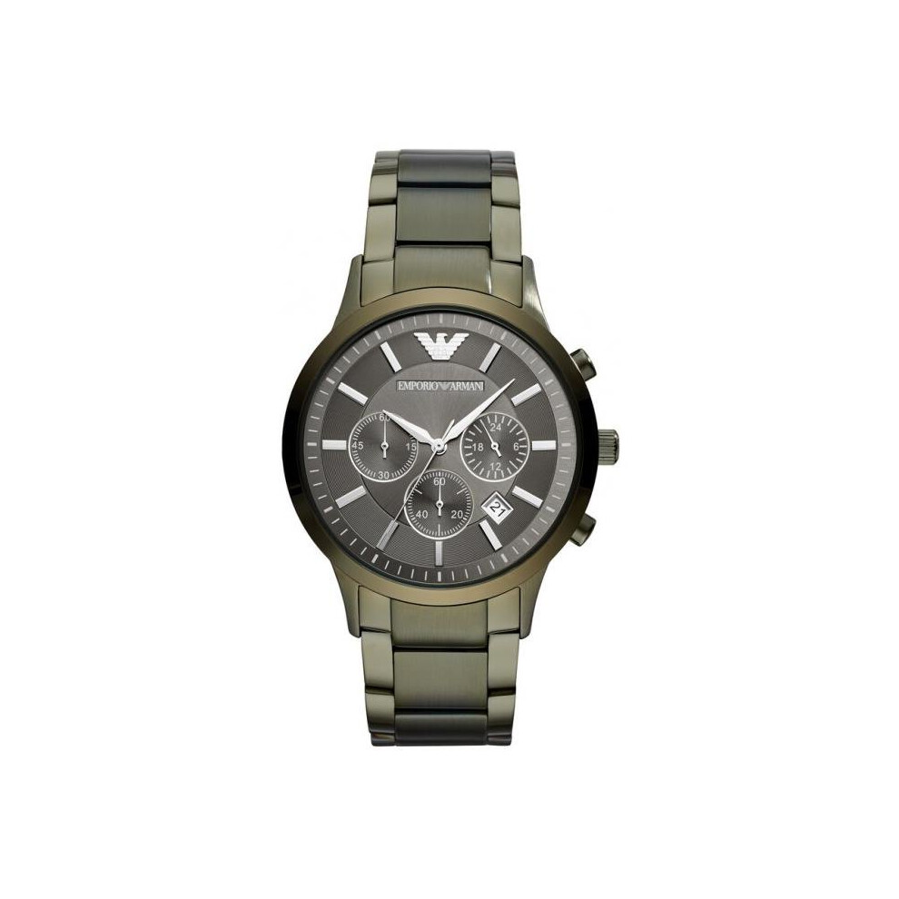 Armani Emporio Ar11117 Steel Watch Dial Anthracite Man Green