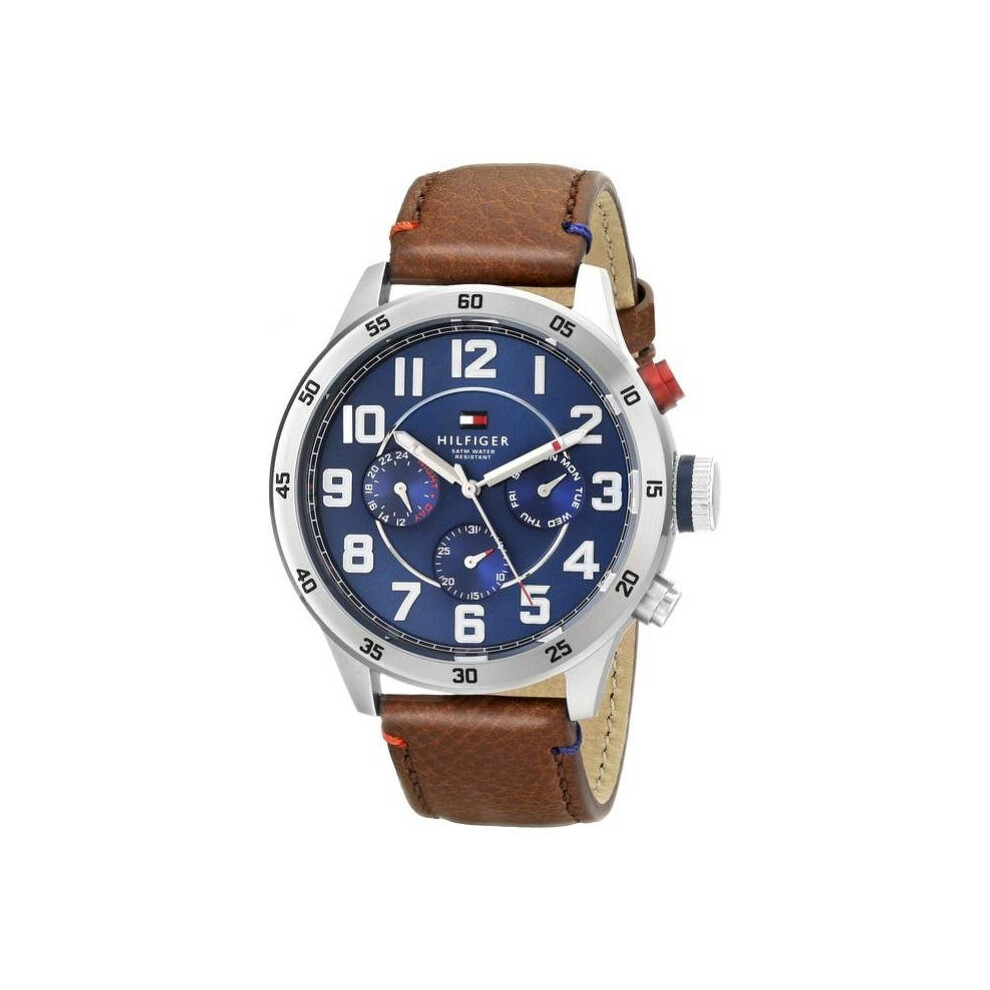 Tommy Hilfiger 1791066 Multifunction Watch Brown Man Silver