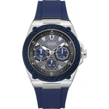 Kello - Guess - W1049G1 - Sininen silikoni - Päiväys - 45 mm