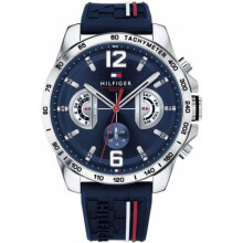Tommy Hilfiger Watch Decker 1791476 Blaues Zifferblatt Blaues Armband Herrenuhr