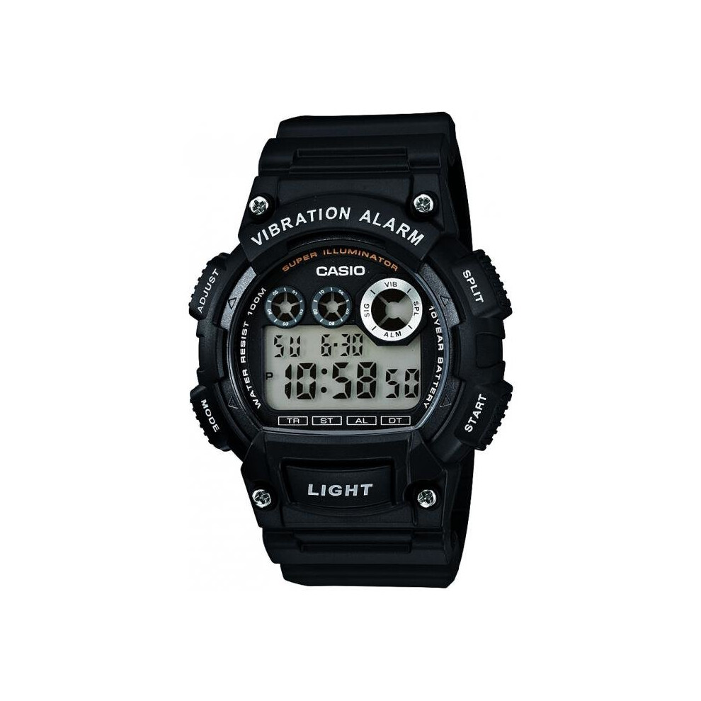 Casio W-735H-1AVEF Commando Man Digital Watch - Quartz, Alarm, Chronograph, Countdown, 24-Hour Display, 100m Water Resistant, Black Resin