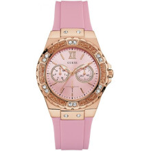 Guess W1053L3 LIMELIGHT Szilikon rózsaszín tok, acél rozé aranyozott keret, Női