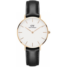 Daniel Wellington DW00100174 Musta nahka katsella terÃs vaaleanpunainen kulta nainen