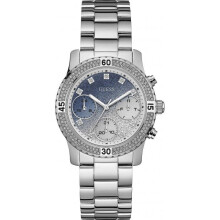 Guess Ladies Confetti Crystal Glitter Dial Watch W0774L6