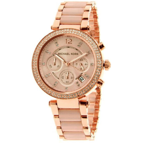 Michael Kors MK5896 Michael Kors PARKER-klocka roséguld rund dam