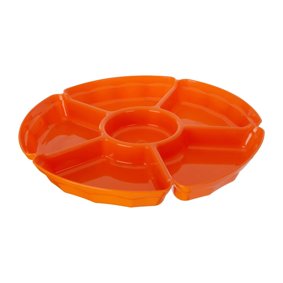 Snack And Dip Dish, Orange