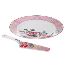 Durable Cake Plate And Slice, Beautifully Designed Cake Plate And Slice, Elegant Plate And Slice For Parties