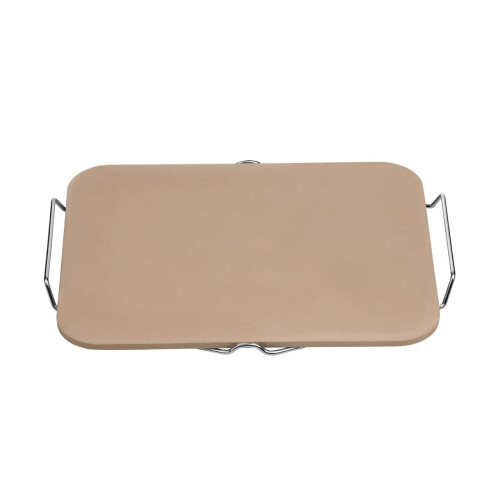 Premier Housewares Versatile Pizza Stone Rectangular Stoneware Board, Complete Stone Pizza For Dinner, Durable Baking Stone