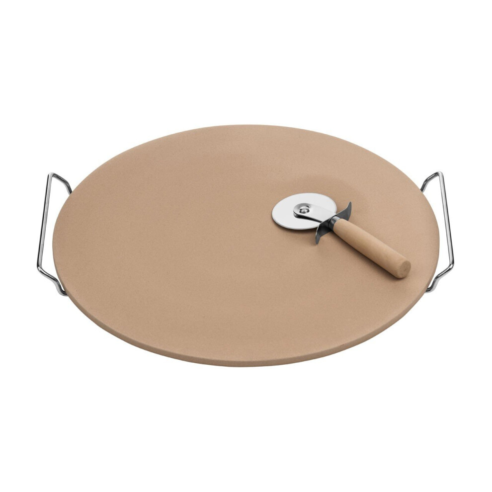 Complete Pizza Stone And Cutter Large Set, Versatile Pizza Cutter For Food, Durable Baking Stone For Pizza