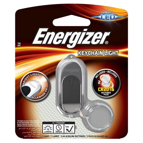 Energizer Energizer Bright LED Keyring Torch Light Chrome Hi-Tech