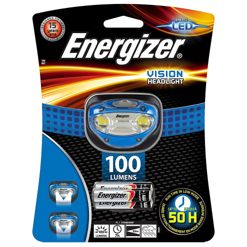 Energizer Energizer Vision 100 Lumens Super Bright Headlight & 3x AAA Batteries