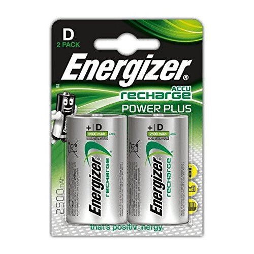 Energizer 2 x Επαναφορτιζόμενες μπαταρίες Energizer ACCU D Cell NiMh (2500mAh)