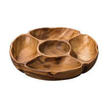 5 Compartment Socorro Serving Dish Acacia Wood