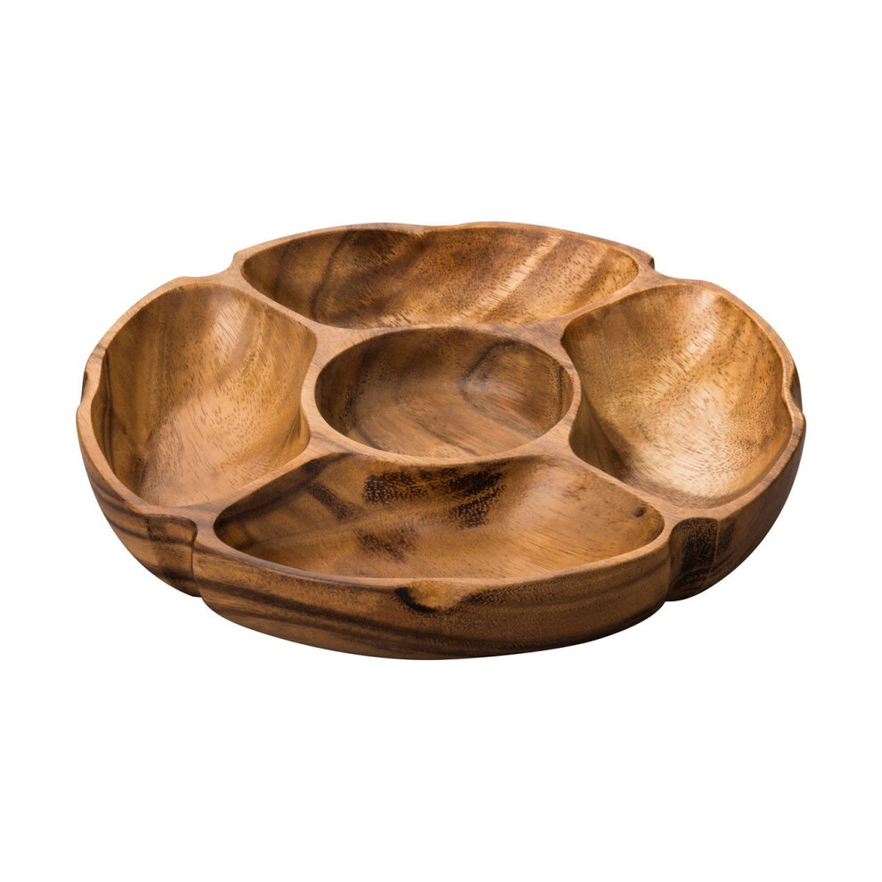 Premier Housewares 5 Compartment Socorro Serving Dish Acacia Wood
