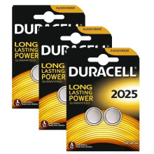6 x Duracell CR2025 3V Lithium Coin Cell Battery 2025, DL2025, BR2025, SB-T14