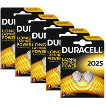 10 x Duracell CR2025 3V Lithium Coin Cell Battery 2025, DL2025, BR2025, SB-T14