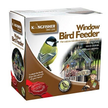 Natures Market BFWINDOW Clear Perspex Window Viewing Suction Cup Hanging Table Tray Perch Nut Peanut Seed Wild Bird Feeder