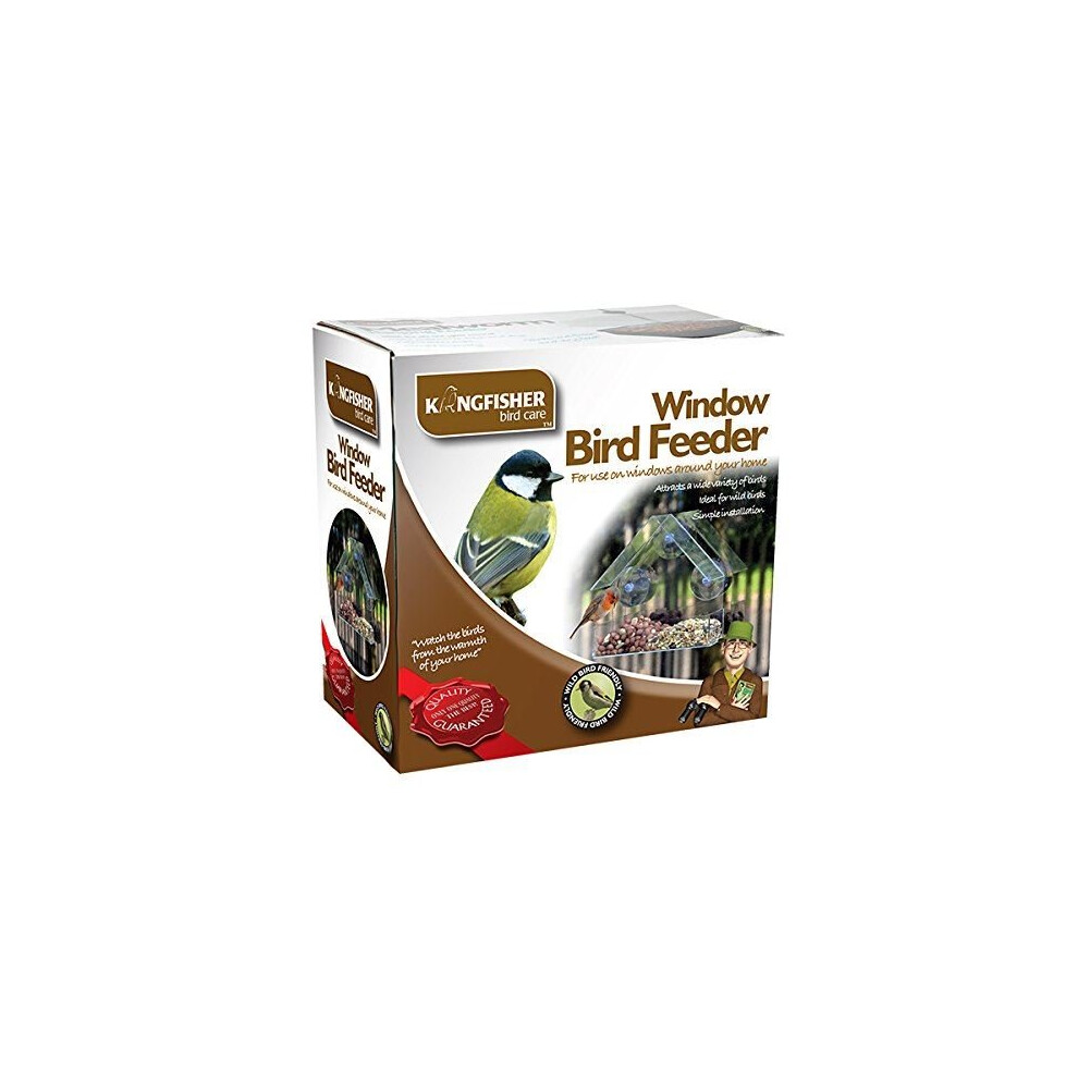 Natures Market BFWINDOW Clear Perspex Window Viewing Suction Cup Hanging Table Tray Perch Nut Peanut Seed Wild Bird Feeder