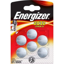 6 x Energizer CR2032 3V Lithium Coin Cell Battery 2032, DL2032, BR2032, SB-T15