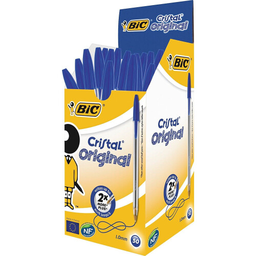BIC 50 x BIC Cristal Original Ballpoint Pens Blue