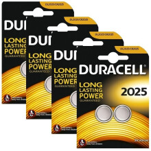 8 x Duracell CR2025 3V Lithium Coin Cell Battery 2025, DL2025, BR2025, SB-T14