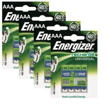 16 X Energizer Rechargeable Universal AAA 500mAh Batteries