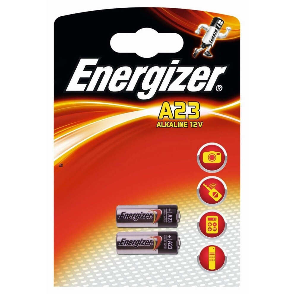 2 x Energizer A23 12V Battery 23A LRV08 MN21 E23A K23A 23A