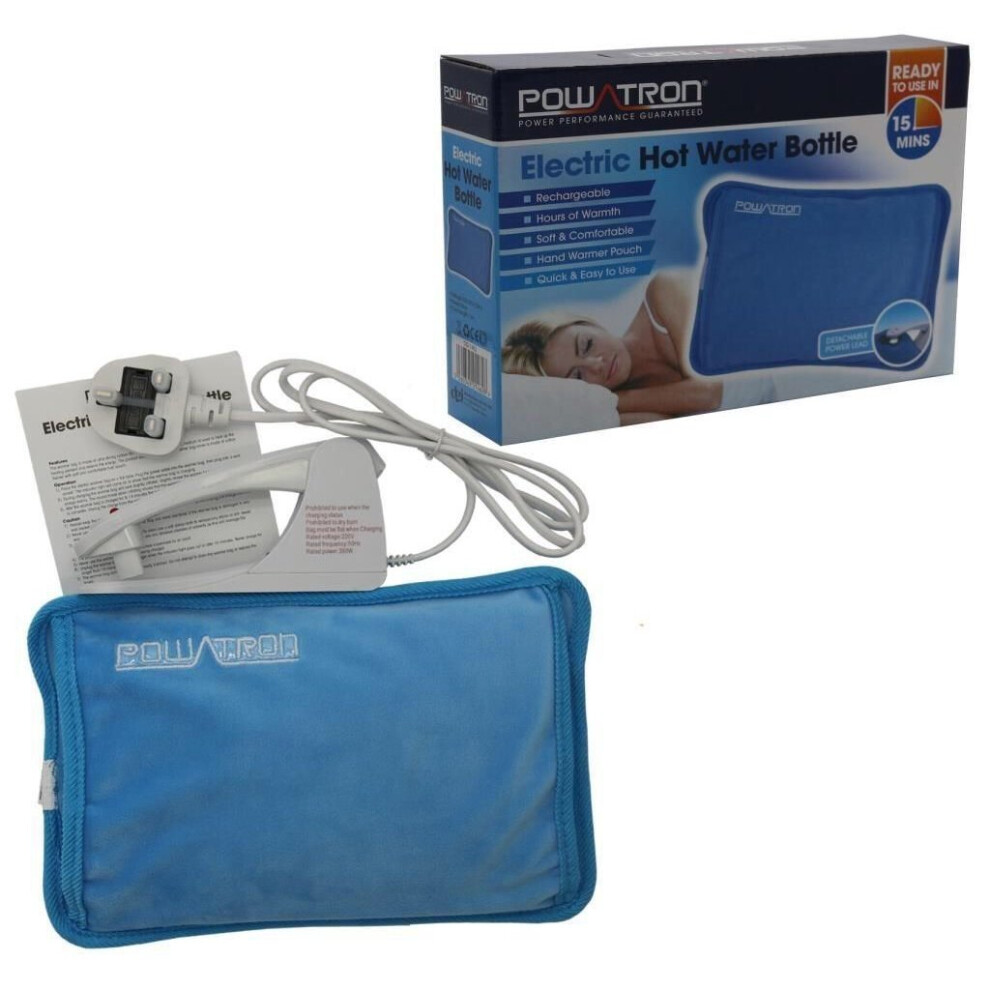 Powatron Rechargeable Electric Hot Water Bottle Hand Warmer Heating Pad