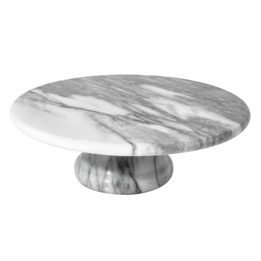 Marble Cake Stand, White