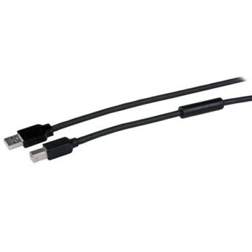 StarTech.com STARTECH.COM Cable USB A a B Activo - Cable Impresora USB A-B - M/M - 1x USB A Macho, 1x USB B Macho - 15 m - Negro