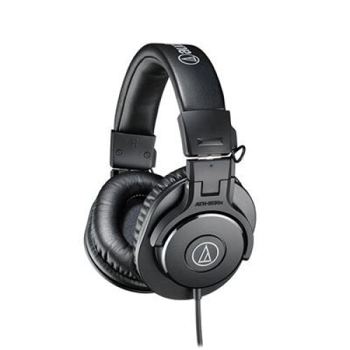 Audio-Technica ATH-M30x Professional Monitoring Headphones – Black, Closed-Back, Accurate Midrange with 6.3mm Adapter