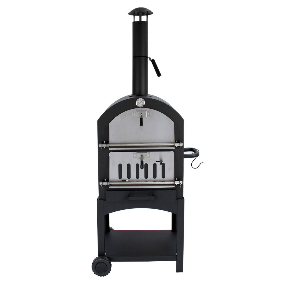 (Without Cover) Outdoor Pizza Oven & Charcoal Barbecue | Multi-Function Garden Oven