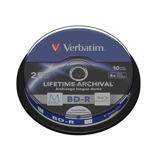 Verbatim Verbatim 43825 25GB 4x M-Disc BD-R - 10 Pack Spindle