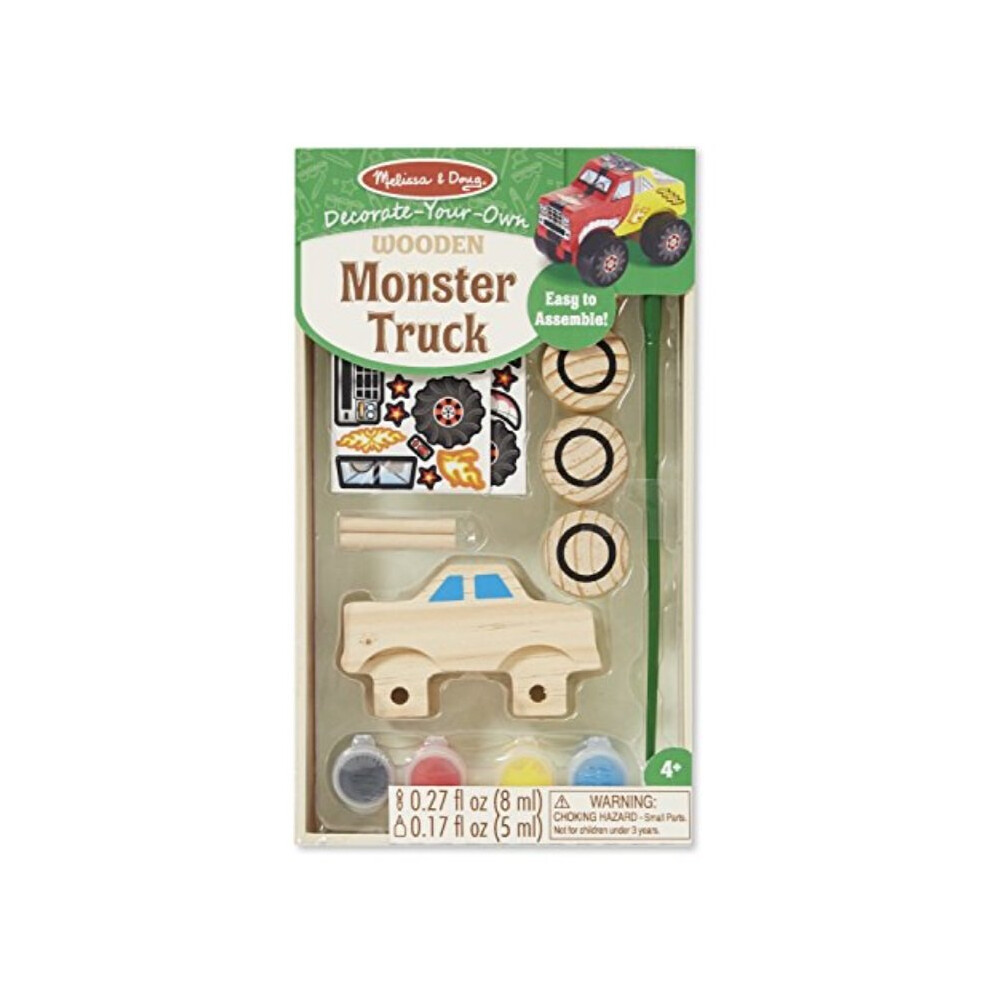 Melissa & Doug Decorate-Your-Own Wooden Monster Truck Craft Kit