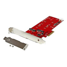 Tarjeta controladora STARTECH PCI Express para 2x M.2 NGFF SSD - Adaptador PCIe a 2x SATA III 6Gb/s SSD