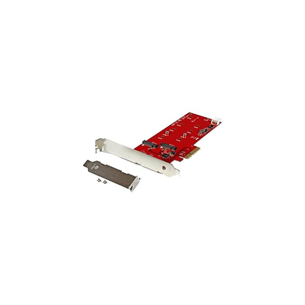 StarTech.com 2x M.2 SSD Controller Card - PCIe - PCI Express M.2 SATA III Controller - NGFF Card Adapter