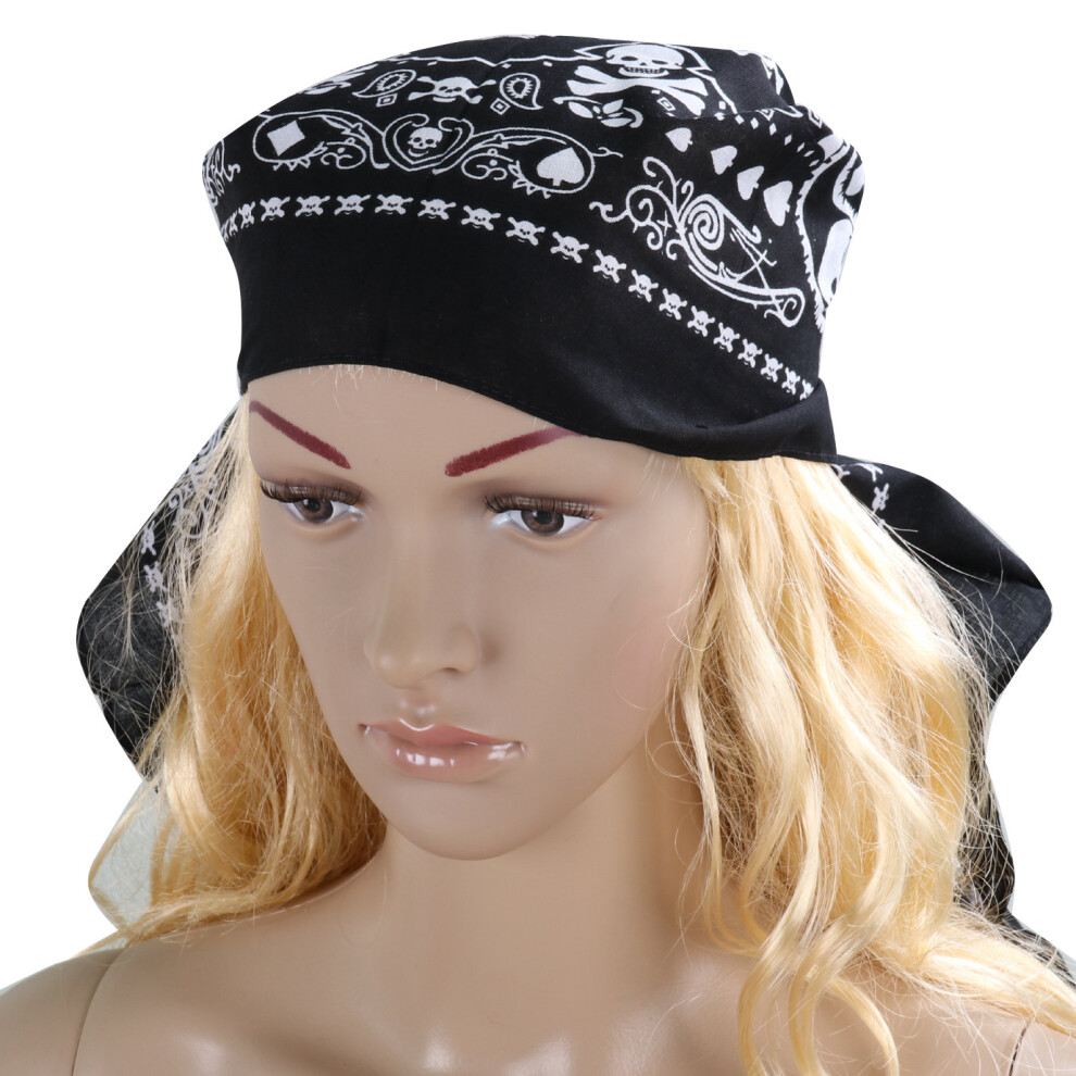 Trixes Black Skull Bandana