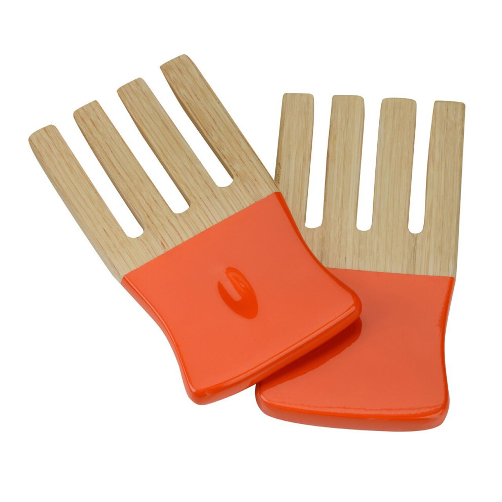 Premier Housewares Kyoto Spun Bamboo Salad Forks - Orange