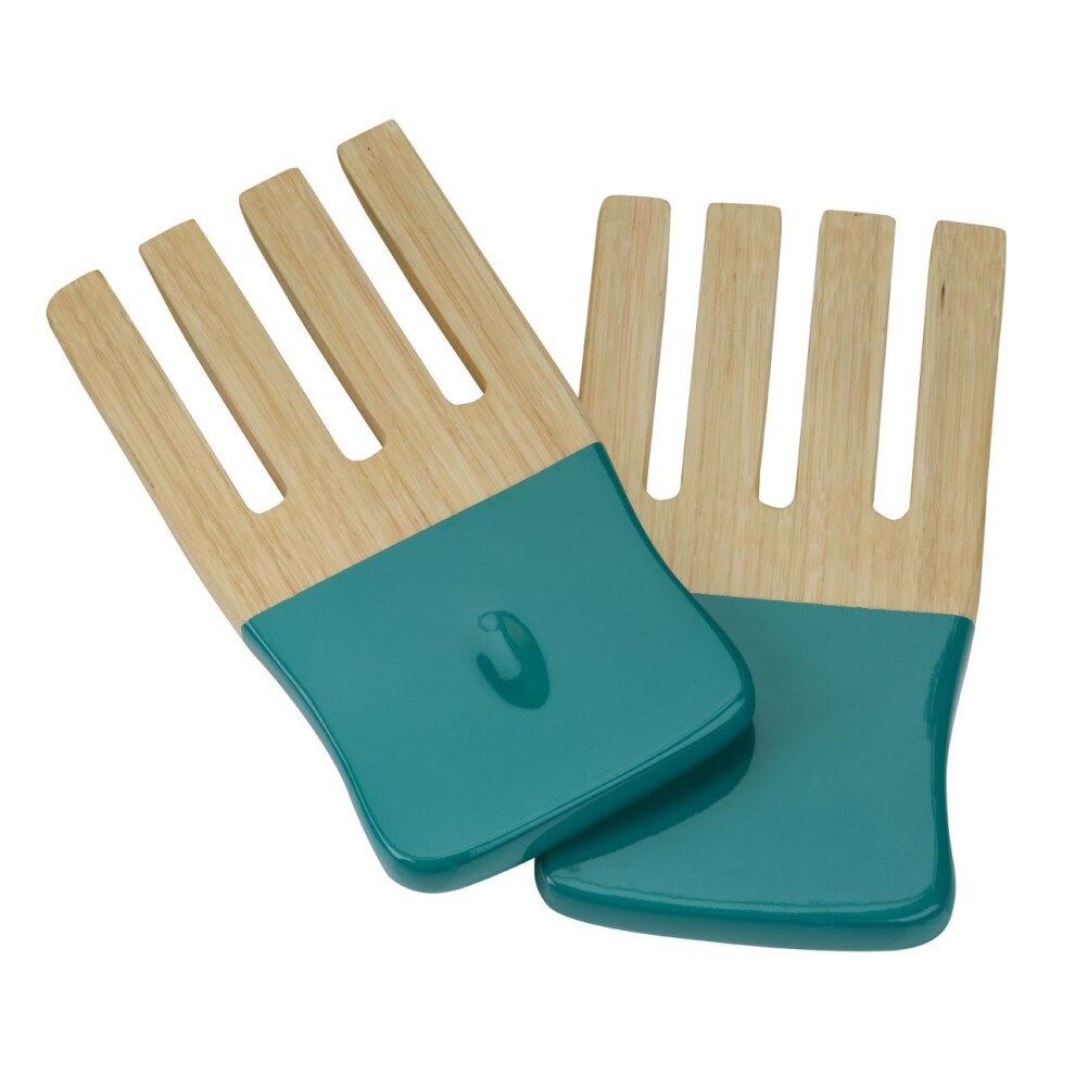 Kyoto Spun Bamboo Salad Forks - Turquoise