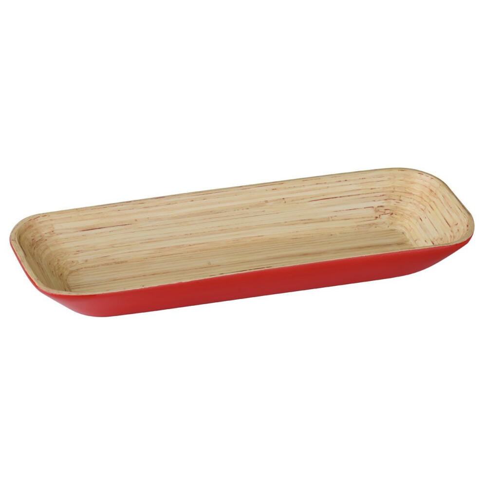 Kyoto Spun Bamboo Tray, Red