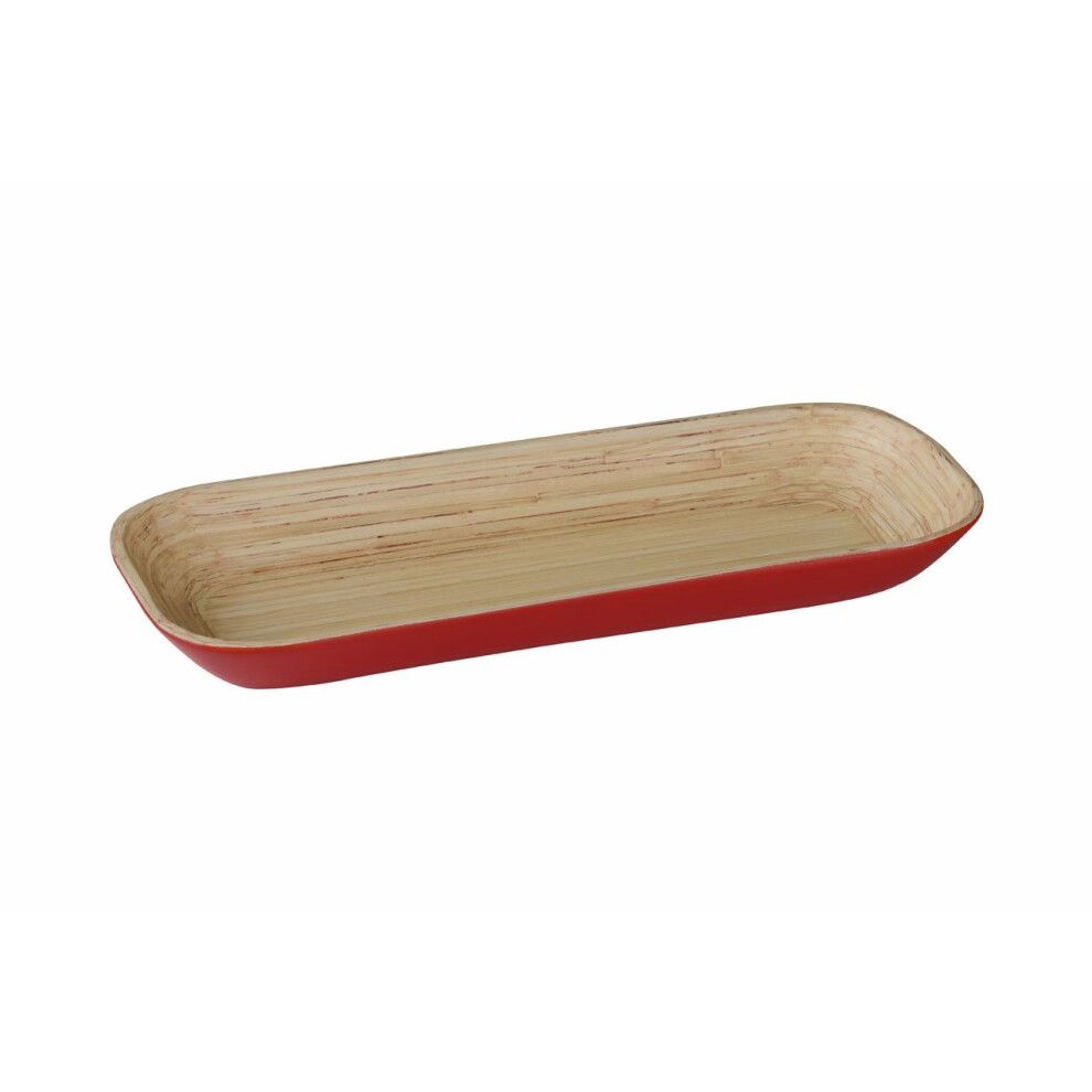 Kyoto Spun Bamboo Tray, Red